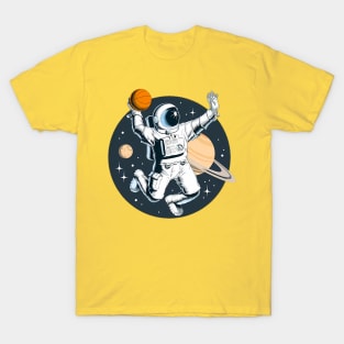 Astronaut Playing Basketball T-Shirt